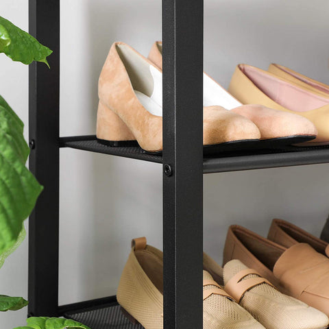 Rootz Shoe Rack - Footwear Organizer - Storage Shelf - Durable Wood & Steel - 100cm x 30cm x 92.5cm