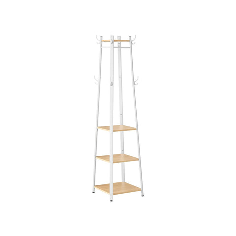 Rootz Coat Stand - Coat Rack - Garment Stand - 8 Double Hooks - Space-Saving - 43cm x 43cm x 180cm