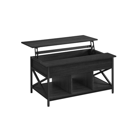 Rootz Anthracite Gray-Black Coffee Table - Chipboard Steel - Living Room Table - Modern Table - Sturdy Construction - 60cm x 100cm x 62cm