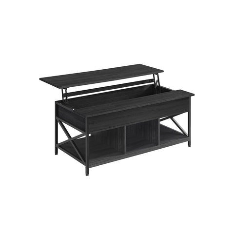 Rootz Anthracite Gray-Black Coffee Table - Chipboard Steel - Living Room Table - Modern Table - Sturdy Construction - 60cm x 120cm x 62cm