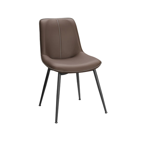 Rootz Maroon Dining Chair - Kitchen Chair - Upholstered Chair - Plywood Steel Foam PU - Comfortable Seating - Stylish Design - Easy Assembly - 56cm x 50cm x 81cm