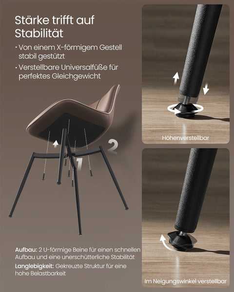 Rootz Maroon Dining Chair - Kitchen Chair - Upholstered Chair - Plywood Steel Foam PU - Comfortable Seating - Stylish Design - Easy Assembly - 56cm x 50cm x 81cm