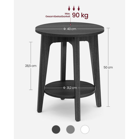 Rootz Modern Side Table - Accent Table - End Table - Chipboard Construction - 40cm x 50cm