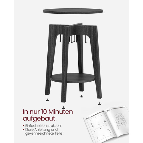 Rootz Modern Side Table - Accent Table - End Table - Chipboard Construction - 40cm x 50cm