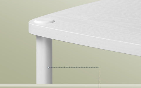 Rootz 3 Shelf Side Table - Snow White - Particle Board Steel Construction - Fabric Basket - 30cm x 34cm x 58cm - Oxford Cloth - 3.7kg