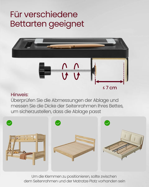 Rootz Bamboo Bed Tray - Lap Desk - Breakfast in Bed Tray - Natural Wood - Lightweight - Portable - 27cm x 37.8cm x 7.9cm