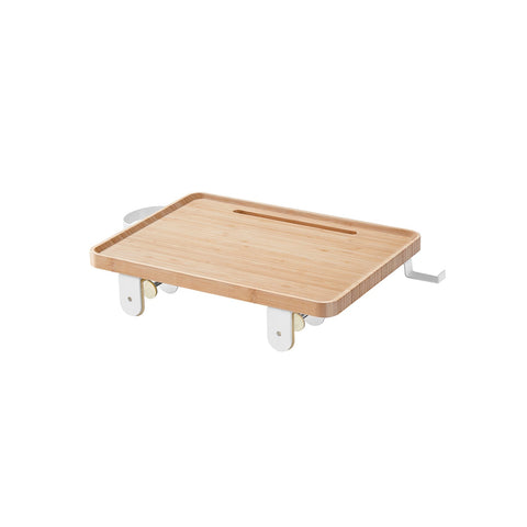 Rootz Hanging Bedside Table - Bed Tray - Nightstand - Bamboo & Metal - 27cm x 37.8cm x 7.9cm - Includes Cup Holder - Brown