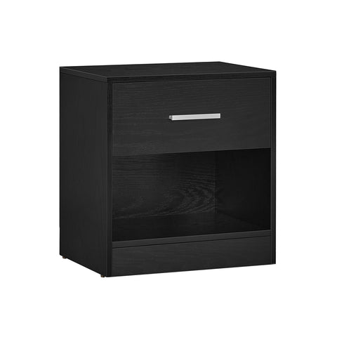 Rootz Black Nightstand - Bedside Table - Side Table - Extra Storage - 28cm x 39cm x 41cm