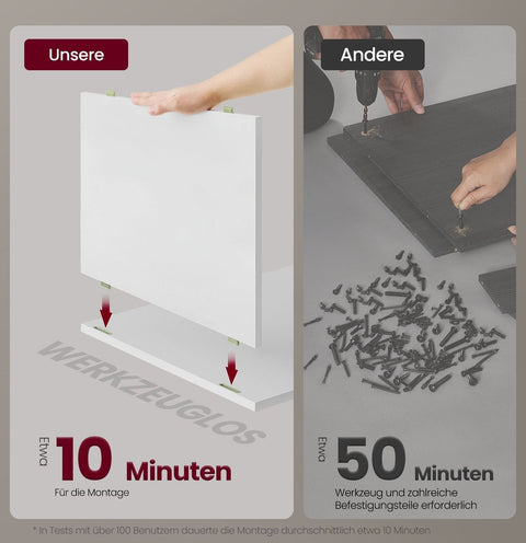Rootz Bedside Table with Charging Function - Nightstand - Drawer - Matt White - Chipboard Material - 35cm x 45cm x 58.3cm - 11.6kg