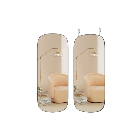 Rootz Wall Mirror - Decorative Mirror - Curved Edge - Frameless - 120cm x 47cm