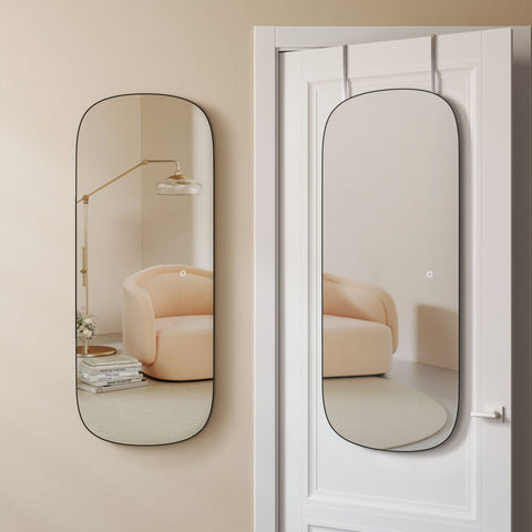 Rootz Wall Mirror - Decorative Mirror - Curved Edge - Frameless - 120cm x 47cm