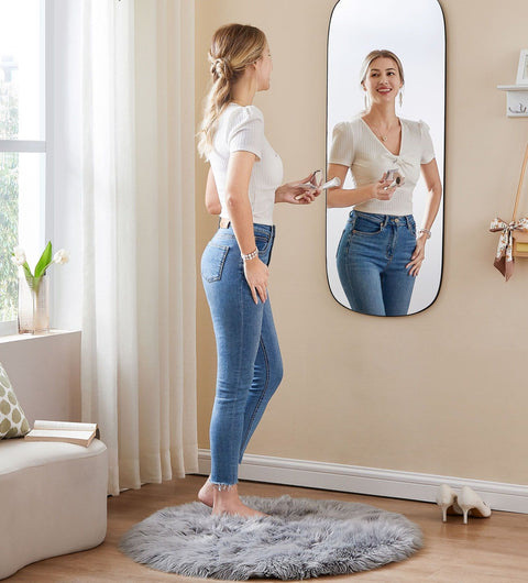 Rootz Wall Mirror - Decorative Mirror - Curved Edge - Frameless - 120cm x 47cm