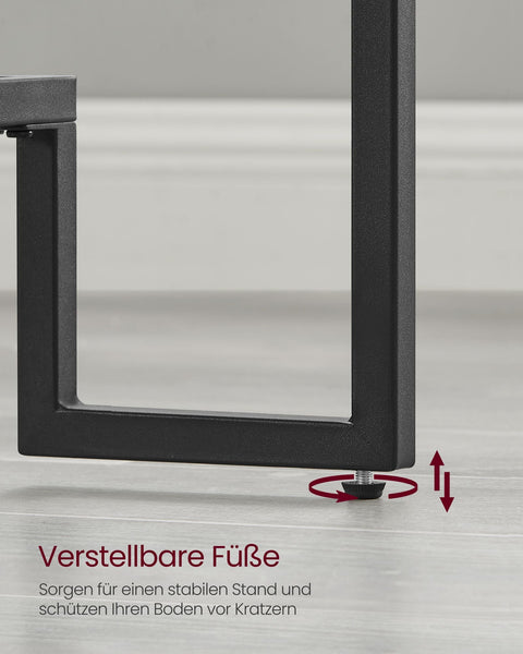 Rootz Black Steel Tempered Glass Coffee Table - Side Table - End Table - Stylish Design - Durable Construction - Easy Assembly - 55cm x 100cm x 45cm