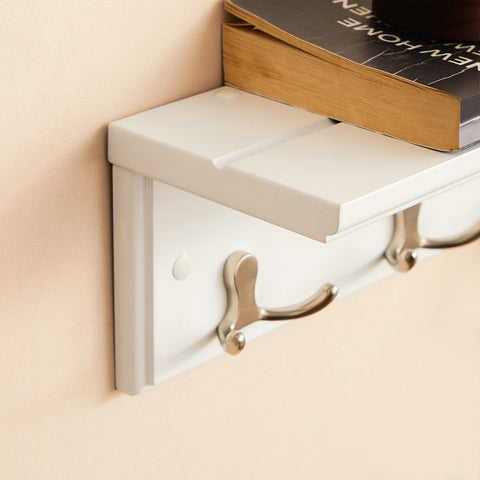 Rootz Wall Coat Rack - Entryway Organizer - Hallway Storage - 8 Hanging Options - 40cm x 10.5cm x 10.5cm