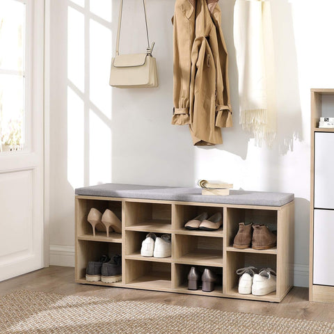 Rootz Shoe Bench - Shoe Rack - Shoe Organizer - Space Saving - Storage Solution - Versatile Design - 104cm x 30cm x 48cm