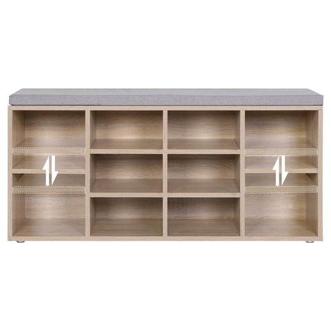 Rootz Shoe Bench - Shoe Rack - Shoe Organizer - Space Saving - Storage Solution - Versatile Design - 104cm x 30cm x 48cm