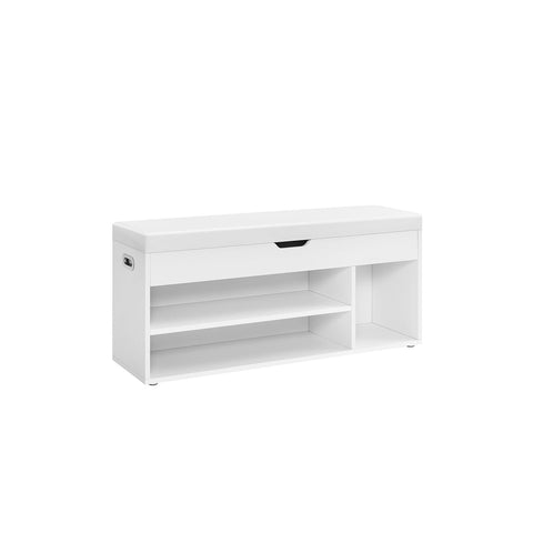 Rootz Shoe Rack Bench - Entryway Organizer - Storage Bench - Chipboard Construction - 30cm x 100cm x 44cm