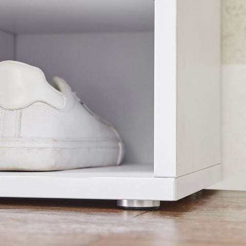 Rootz Shoe Bench Organizer - Entryway Storage Bench - Shoe Rack - Chipboard Foam - White-Gray - 105cm x 30cm x 48cm - 200kg Max Load Capacity