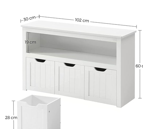 Rootz Kids Storage Cabinet - Organizer - Children Cupboard - 102cm x 30cm x 60cm
