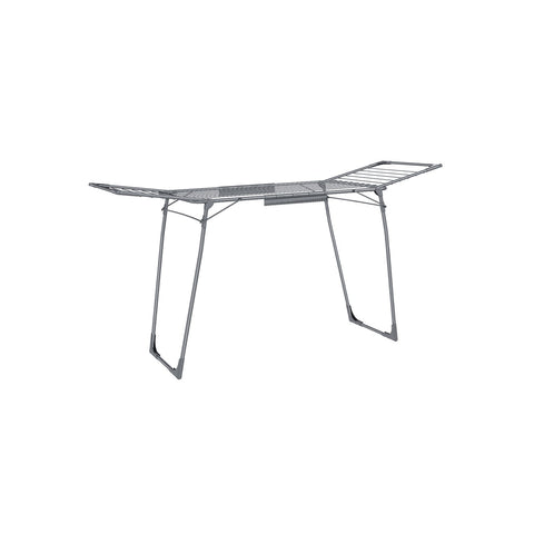 Rootz Gray Steel Camping Washing Rack - Laundry Stand - Drying Rack - Steel Frame - PP Plastic - Foldable Design - Lightweight - Easy Assembly - 56.5cm x 173cm x 96.5cm