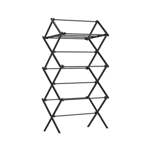 Rootz Portable Black Steel Camping Chair - Folding Beach Chair - Lightweight Outdoor Chair - Steel and PP Construction - 37cm x 75cm x 135.1cm - Compact and Easy to Store - Supports up to 7kg