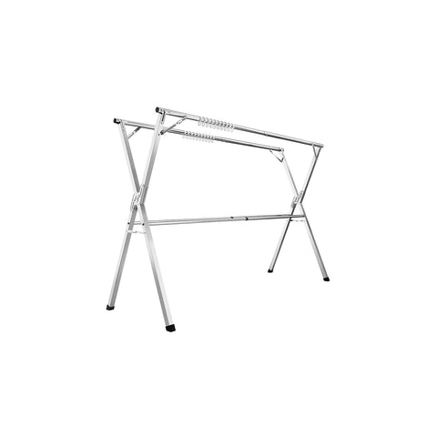 Rootz Extendable Drying Rack - Laundry Rack - Clothes Airer - Stainless Steel - 66cm x (133-200cm) x 130cm