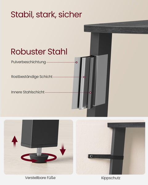 Rootz Corner Shelf 4-Level - Storage Unit - Display Rack- Grey - Space Saving - 33.4cm x 33.4cm x 125cm