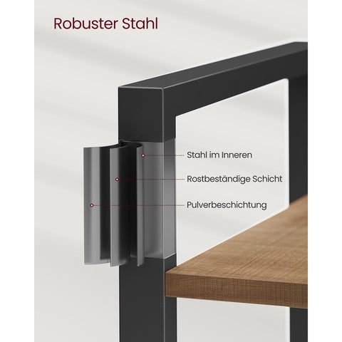 Rootz Bookshelf Dark Walnut-Black - Chipboard Steel - Tall Storage Unit - Sturdy Construction - Easy Assembly - 30cm x 40cm x 187.5cm