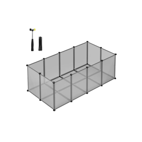 Rootz DIY Gray Storage Cube Organizer - Plastic Shelf - Modular Shelving - Easy Assembly - Lightweight - Versatile - 125cm x 63cm x 42cm