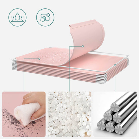 Rootz Pink 16 Cube Storage Organizer - DIY Closet Organizer - Modular Storage System - PP Plastic Panels - Metal Frame - ABS Plastic Connectors - 153cm x 31cm x 153cm
