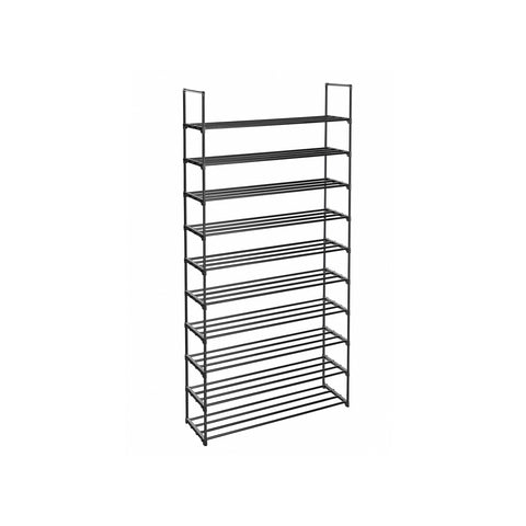 Rootz Adjustable Shoe Rack - Shoe Organizer - Space Saving - Easy Assembly - Metal Pipes - 92cm x 30cm x 194cm