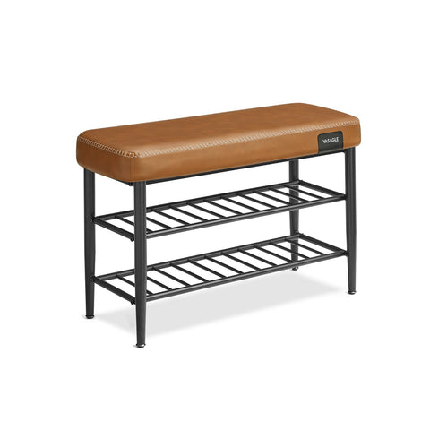Rootz LSB054K01 Caramel Brown Ottoman - Footstool - Pouf - Lightweight - Durable - Versatile - 30cm x 80cm x 50cm