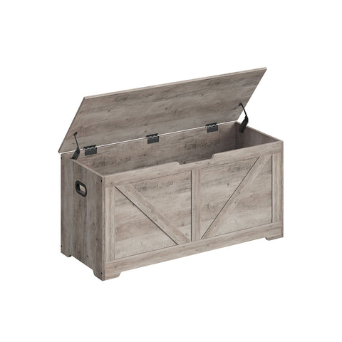 Rootz Shoe Bench with Storage - Entryway Bench - Shoe Rack - Chipboard Material - 40cm x 100cm x 46cm - Greige Mottled - 136kg Load Capacity