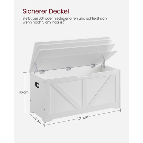 Rootz Shoe Bench with Seat - Entryway Bench - Storage Bench - Chipboard Material - 40cm x 100cm x 46cm - Matt White - 136kg Load Capacity - Shoe Storage Solution