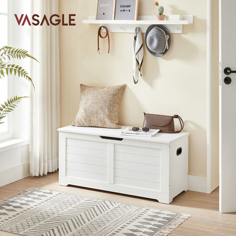 Rootz Shoe Bench - Entryway Bench - Storage Bench - Chipboard Material - 100cm x 40cm x 46cm - Matte White - 19.5kg - 100kg Max Load - Accessory Pack and Instructions Included