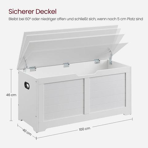 Rootz Shoe Bench - Entryway Bench - Storage Bench - Chipboard Material - 100cm x 40cm x 46cm - Matte White - 19.5kg - 100kg Max Load - Accessory Pack and Instructions Included