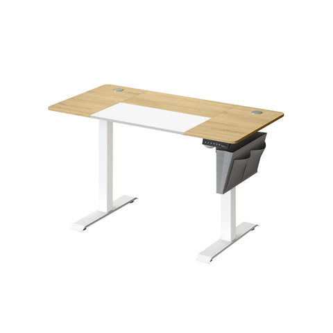 Rootz Electric Standing Desk - Adjustable Desk - Sit Stand Desk - Chipboard Steel Frame - Pastel Yellow-Base White - 60cm x 120cm x (72-120)cm - 1.5cm Table Top - 25.5kg Weight - 80kg Max Load Capacity