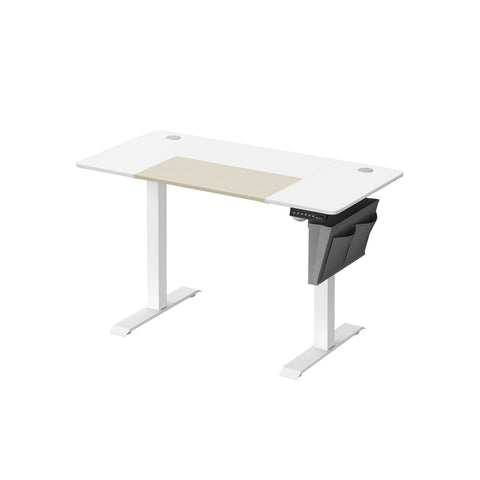 Rootz Electric Standing Desk - White Standing Table - Adjustable Height Desk - Chipboard Steel Desk - 60cm x 120cm x (72-120)cm - Max Load 80kg