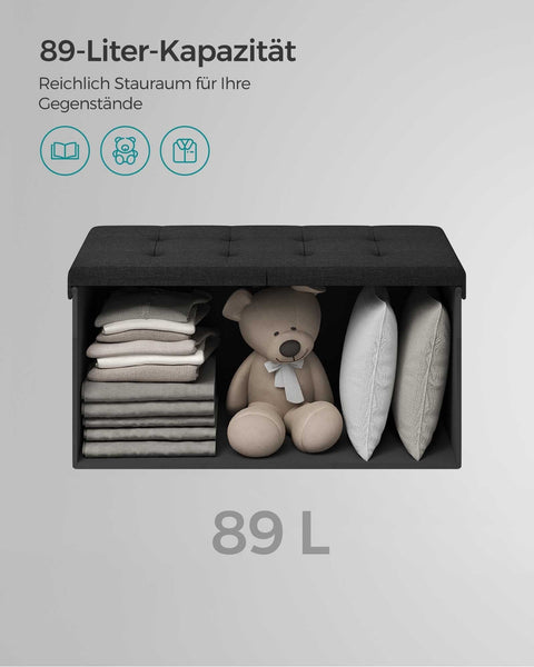 Rootz Storage Bench - Seat Chest - Ottoman Bench - Multi-functional - 38cm x 76cm x 38cm