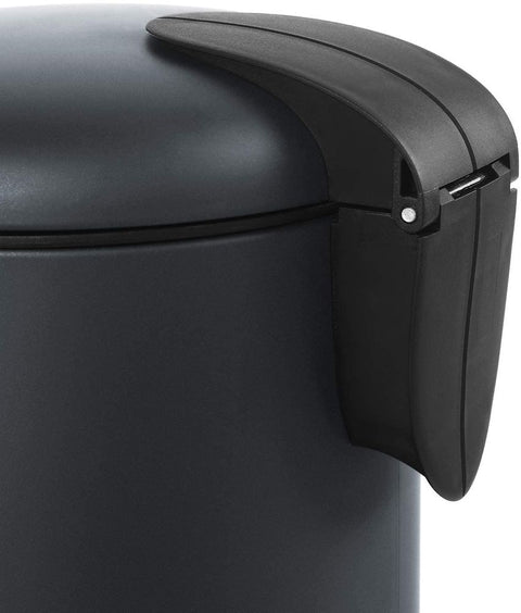 Rootz Trash Can With Lid - Trash Bin - Soft Close Function - Kitchen Garbage Bin - Compact Garbage Bin - Steel - Smoke Gray - 16.8 x 24.2 x 24.3 cm (L x W x H)