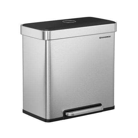 Rootz Kitchen Trash Can - Garbage Can - Waste Bin - Soft Close Lid - 40cm x 30cm x 50cm