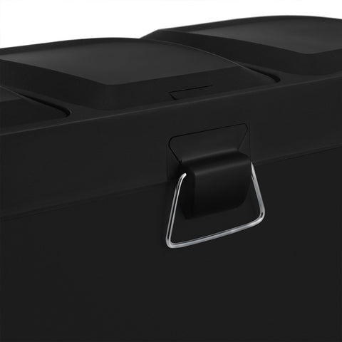 Rootz 3 Compartment Pedal Bin - Recycling Bin - Trash Can - Steel and ABS Plastic - Puppy and Child Safe - Hygienic - Easy to Use - 61cm x 30.5cm x 55.9cm