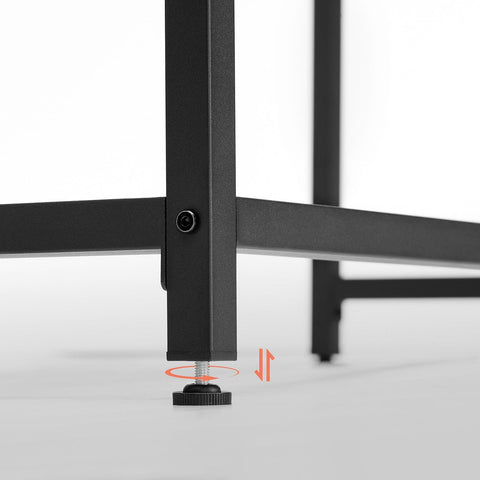 Rootz Industrial Style Writing Desk - Narrow Office Table - Chipboard Desk - Steel Frame - Greige Black - 50cm x 80cm x 76cm