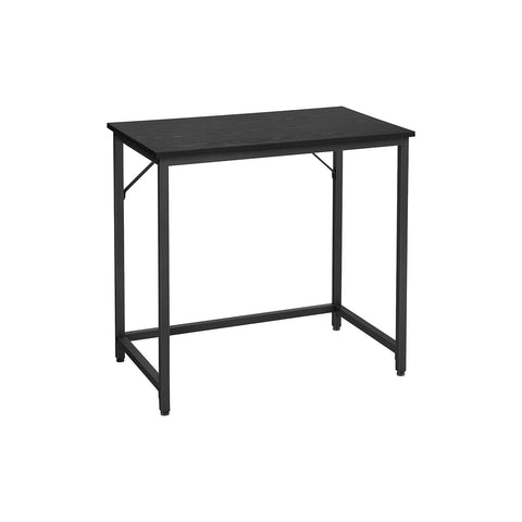 Rootz Black Desk - Study Table - Writing Desk - Chipboard and Steel - Lightweight - Easy Assembly - Modern Design - 50cm x 80cm x 76cm