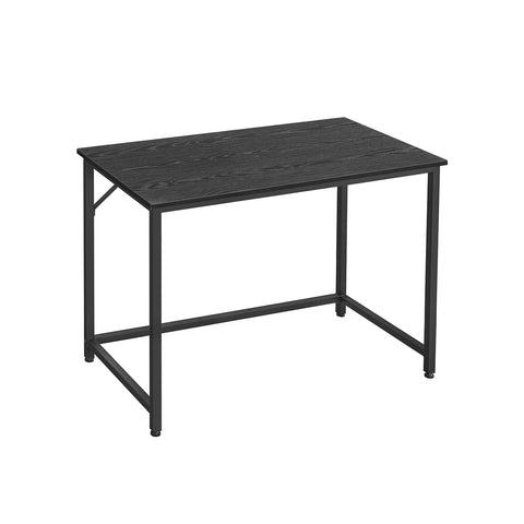 Rootz Black Desk - Study Table - Writing Desk - Chipboard and Steel - Large Size - Lightweight - Easy Assembly - 50cm x 100cm x 75cm