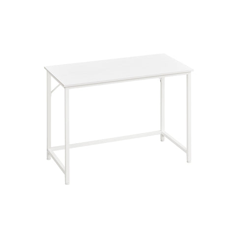 Rootz Office Table Industrial Design - Writing Desk -  White - Chipboard and Steel - 50cm x 100cm x 76cm - 10kg - 50kg Load Capacity