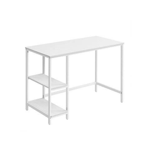 Rootz Maple White Desk - Writing Table - Study Desk - Chipboard & Steel - 50cm x 100cm x 76cm