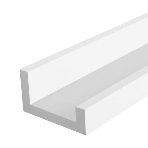 Rootz Floating Picture Bar - Versatile - Built To Last - Designed For Photos - Fittings Bag - Children's Books - E1 Class MDF-high Gloss Lacquer - White - 110 x 10 x 5/2 cm