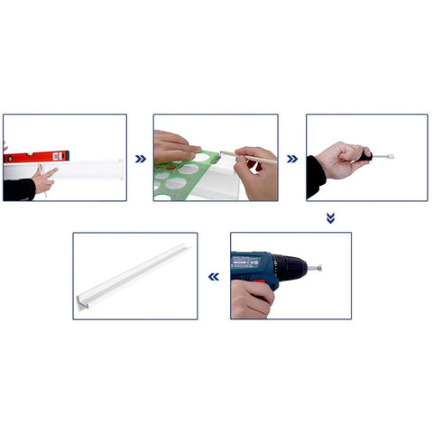 Rootz Floating Picture Bar - Versatile - Built To Last - Designed For Photos - Fittings Bag - Children's Books - E1 Class MDF-high Gloss Lacquer - White - 110 x 10 x 5/2 cm