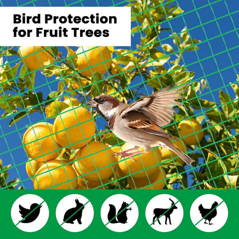 Rootz Garden and Poultry Net - Barrier Netting - Protective Mesh - Durable PE Material - UV and Weather Resistant - Easy Installation - 25m x 0.9m / 25m x 1.2m